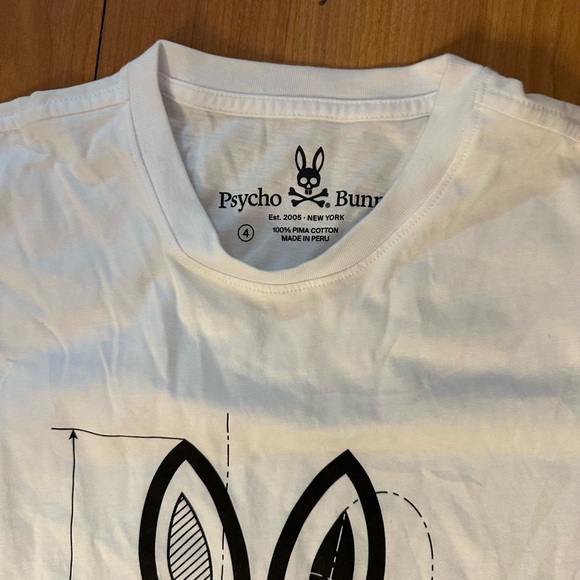 Psycho Bunny White Skull Bunny Tee - Picture 2 of 3